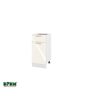 Долен модул с чекмедже,врата и рафт БФ-Крийм гланц-11-24