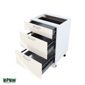 Долен модул с три чекмеджета с плавно затваряне БФ-Крийм гланц-11-54