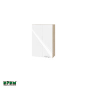 Горен модул за ъгъл с врата и рафт МФ-Бяло гланц-05-122