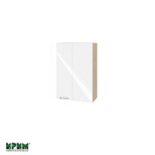 Горен модул за ъгъл с врата и рафт МФ-Бяло гланц-05-122