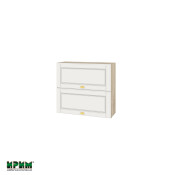 Горен модул с две хоризонтални врати АРФ-Бяло мат-09-12