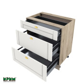 Долен модул с три чекмеджета с плавно затваряне АРФ-Бяло мат-09-55