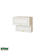 Горен модул с две хоризонтални врати МФ-Бяло мат-09-107