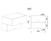 Горен модул с две хоризонтални врати МФ-Бяло мат-09-107