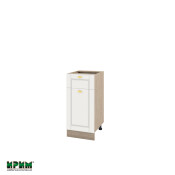 Долен модул с чекмедже,врата и рафт МФ-Бяло мат-09-74 (ляв)