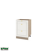 Долен модул с три чекмеджета МФ-Бяло мат-09-57