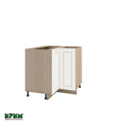 Долен модул ъглов с две врати и рафт МФ-Бяло мат-09-61