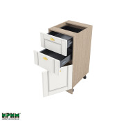 Долен модул с две чекмеджета и врата с плавно затваряне МФ-Бяло мат-09-53 (десен)