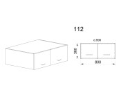 Горен модул с две врати АРФ-Деним мат-06-112