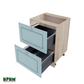 Долен модул с две чекмеджета с плавно затваряне и LED осветление АРФ-Деним мат-06-72