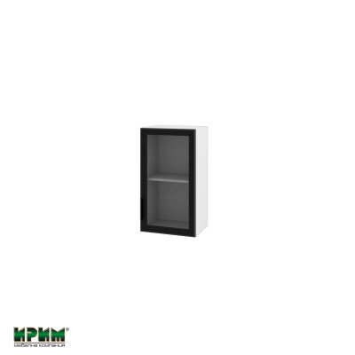 Горен модул със стъклена врата Алу глас и рафт БАЛ - 121 (десен)