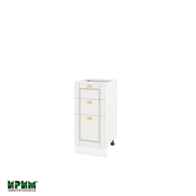 Долен модул с 2 чекмеджета,врата и рафт БФ-Бяло мат-09-27 (десен)