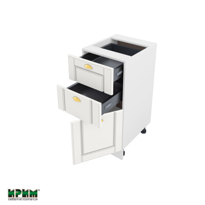 Долен модул с две чекмеджета и врата БФ-Бяло мат-09-53 (десен)