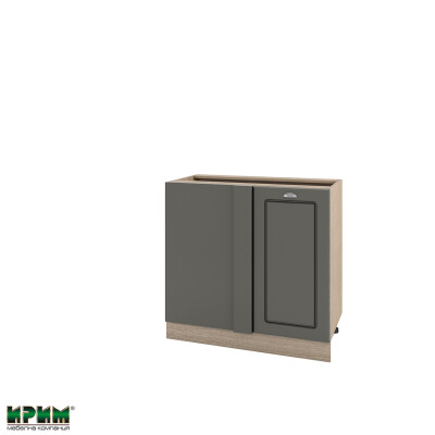 Долен модул за ъгъл с врата и рафт МФ-Цимент мат-06-42