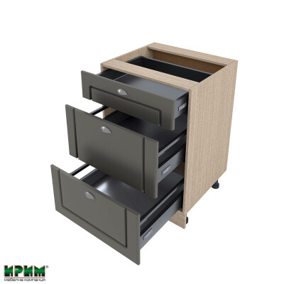 Долен модул с три чекмеджета МФ-Цимент мат-06-54