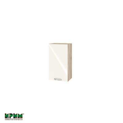 Горен модул с врата и рафт АРФ-Крийм гланц-06-2