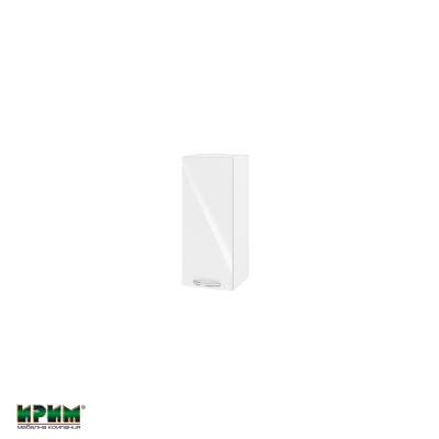 Горен модул с врата и рафт БФ-Бяло гланц-05-1