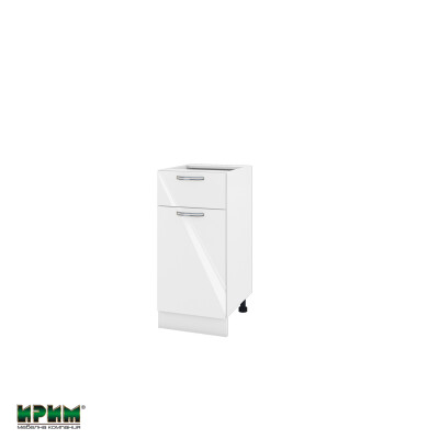 Долен модул с чекмедже,врата и рафт БФ-Бяло гланц-05-24