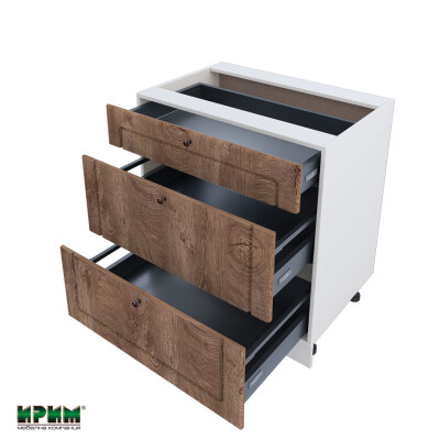 Долен модул с три чекмеджета с плавно затваряне БФ-Дъб натурал-06-55