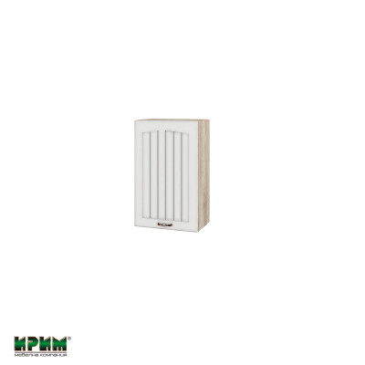 Горен модул с врата и рафт АРФ-Бяло фладер-04-56 (ляв)