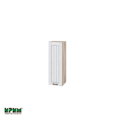 Горен модул с врата и два рафта АРФ-Бяло фладер-04-115 (десен)