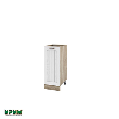 Долен модул с врата и рафт АРФ-Бяло фладер-04-40 (десен)