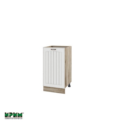 Долен модул с врата и рафт АРФ-Бяло фладер-04-78 (ляв)