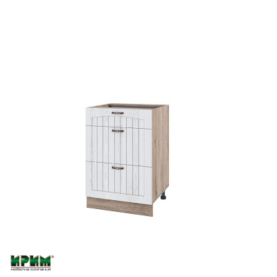 Долен модул с три чекмеджета АРФ-Бяло фладер-04-57