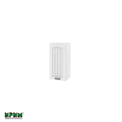 Горен модул с врата и рафт БФ-Бяло фладер-04-66 (ляв)