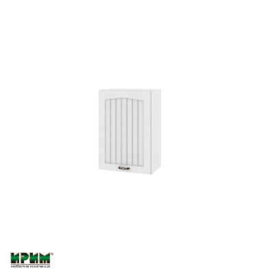 Горен модул с врата и рафт БФ-Бяло фладер-04-68 (ляв)