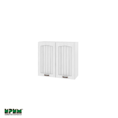 Горен модул с две врати и рафт БФ-Бяло фладер-04-4