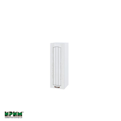 Горен модул с врата и два рафта БФ-Бяло фладер-04-115 (десен)