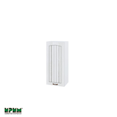 Горен модул с врата и два рафта БФ-Бяло фладер-04-116 (десен)