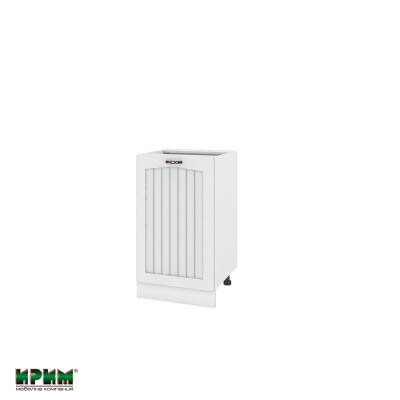 Долен модул с врата и рафт БФ-Бяло фладер-04-93 (ляв)