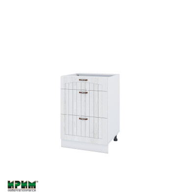 Долен модул с три чекмеджета БФ-Бяло фладер-04-57