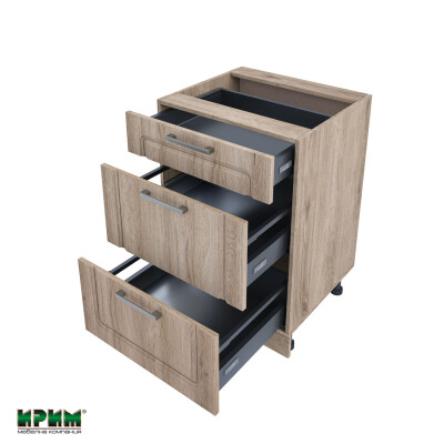 Долен модул с три чекмеджета с плавно затваряне АРФ-Сонома-02-54