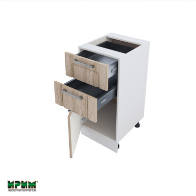 Долен модул с две чекмеджета и врата с плавно затваряне БФ-Сонома-02-73 (ляв)