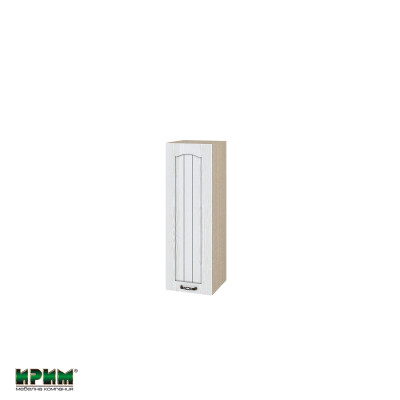 Горен модул с врата и два рафта МФ-Бяло фладер-04-165 (ляв)