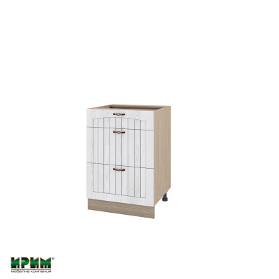 Долен модул с три чекмеджета МФ-Бяло фладер-04-57