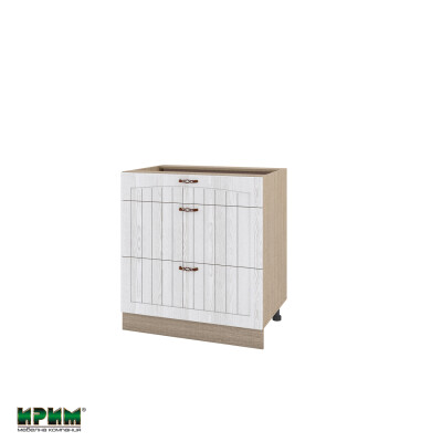 Долен модул с три чекмеджета с плавно затваряне МФ-Бяло фладер-04-120