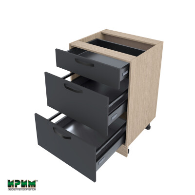 Долен модул с три чекмеджета с плавно затваряне МФ-Карбон мат-11-54