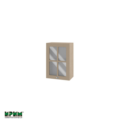 Горен модул с витринна врата и рафт МФ-Капучино мат-11-118