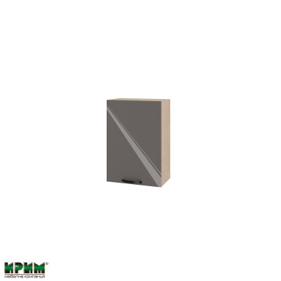 Горен модул с врата и рафт МФ-Антрацит гланц-05-18