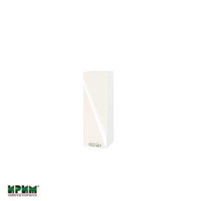 Горен модул с врата и два рафта БФ-Крийм гланц-11-115