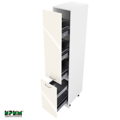 Колонен модул бутилиера с две врати БФ-Крийм гланц-11-65