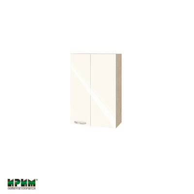 Горен модул за ъгъл с врата и рафт МФ-Крийм гланц-11-122