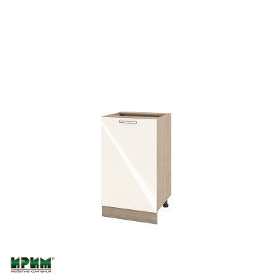 Долен модул с врата и рафт МФ-Крийм гланц-11-43