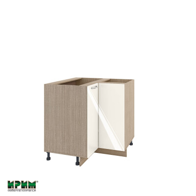 Долен модул ъглов с две врати и рафт МФ-Крийм гланц-11-61