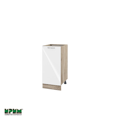 Долен модул с врата и рафт АРФ-Бяло гланц-05-21