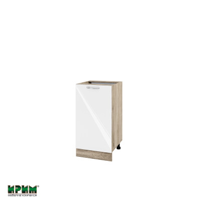 Долен модул с врата и рафт АРФ-Бяло гланц-05-28